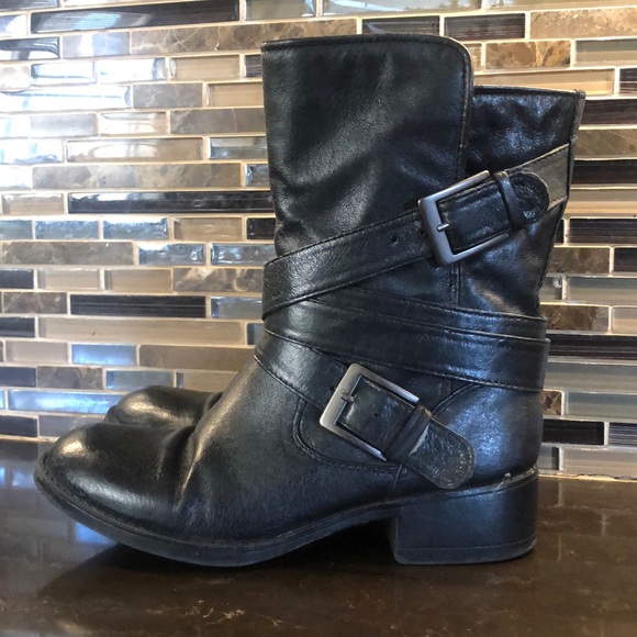 Steve Madden Shoes - Steve Madden Ellle black belted moto boots